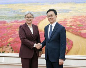 CHINA-BEIJING-HAN ZHENG-MINISTRA DE RELACIONES EXTERIORES DE AUSTRALIA-REUNION