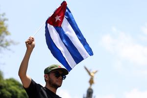 MEXICO-CIUDAD DE MEXICO-EEUU-CUBA-BLOQUEO-PROTESTA