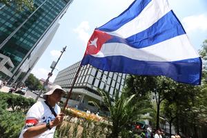 MEXICO-CIUDAD DE MEXICO-EEUU-CUBA-BLOQUEO-PROTESTA