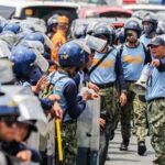 FILIPINAS-CIUDAD QUEZON-DISCURSO SOBRE EL ESTADO DE LA NACION-PROTESTA