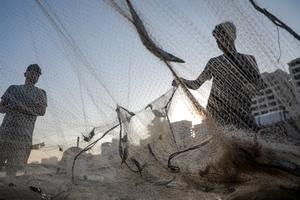 MEDIO ORIENTE-CIUDAD DE GAZA-PESCADORES