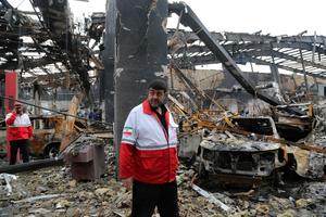 IRAN-TEHERAN-CENTRO DE SERVICIO AUTOMOTRIZ-ATAQUE CON MISILES