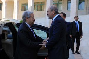 JORDANIA-AMAN-JEFE DE LA ONU-VISITA