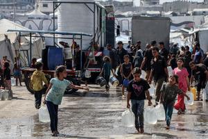 MEDIO ORIENTE-CIUDAD DE GAZA-AGUA-ESCASEZ DE FONDOS