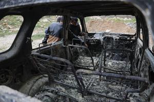 MEDIO ORIENTE-CISJORDANIA-HEBRON-VEHICULO DAÑADO