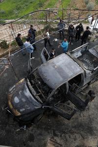 MEDIO ORIENTE-CISJORDANIA-HEBRON-VEHICULO DAÑADO