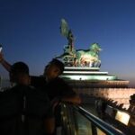 ITALIA-ROMA-MONUMENTO A VICTOR MANUEL II-RECORRIDO NOCTURNO
