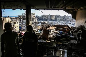 MEDIO ORIENTE-CIUDAD DE GAZA-ATAQUE AEREO ISRAELI-DAÑOS