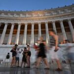 ITALIA-ROMA-MONUMENTO A VICTOR MANUEL II-RECORRIDO NOCTURNO