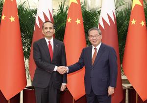CHINA-BEIJING-LI QIANG-PRIMER MINISTRO QATARI-REUNION