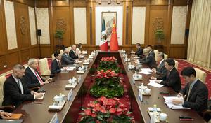 CHINA-BEIJING-WANG YI-SECRETARIO DE RELACIONES EXTERIORES MEXICANO-CONVERSACIONES