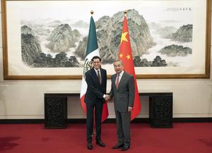 CHINA-BEIJING-WANG YI-SECRETARIO DE RELACIONES EXTERIORES MEXICANO-CONVERSACIONES