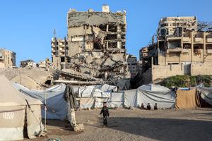 MEDIO ORIENTE-CIUDAD DE GAZA-NIÑOS DESPLAZADOS