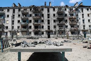 UCRANIA-KIEV-ATAQUE CON MISILES-SECUELA