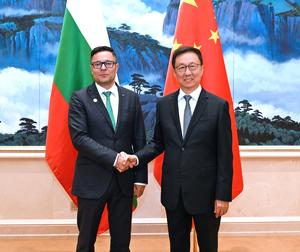 CHINA-XIAMEN-HAN ZHENG-VICEPRIMER MINISTRO BULGARO-REUNION