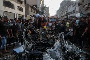 MEDIO ORIENTE-CIUDAD DE GAZA-ATAQUES AEREOS-SECUELAS