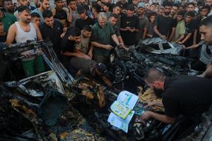 MEDIO ORIENTE-CIUDAD DE GAZA-ATAQUES AEREOS-SECUELAS