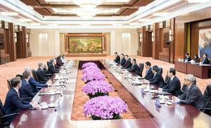 CHINA-BEIJING-ZHAO LEJI-SENADORES ESTADOUNIDENSES-DELEGACION-REUNION