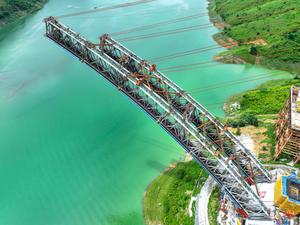 CHINA-GUIZHOU-WANGMO-PUENTE FERROVIARIO CONSTRUCCION