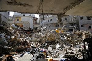 LIBANO-BEIRUT-ATAQUE AEREO-SECUELA