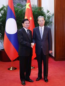 CHINA-BEIJING-ZHAO LEJI-LAOS-THONGLOUN-REUNION