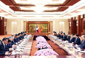 CHINA-BEIJING-ZHAO LEJI-LAOS-THONGLOUN-REUNION