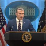 EEUU-WASHINGTON D. C.-CASA BLANCA-PETE HEGSETH-CONFERENCIA DE PRENSA-IRAN