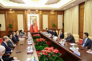 CHINA-BEIJING-WANG YI-PRIMER MINISTRO DE QATAR-CONVERSACIONES