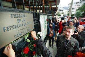 ECUADOR-QUITO-CUBA-RELACIONES DIPLOMATICAS-PROTESTA