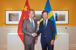 SUECIA-ESTOCOLMO-CHINA-WANG YI-PRIMER MINISTRO DE SUECIA-REUNION