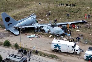 BOLIVIA-EL ALTO-AVION-ACCIDENTE