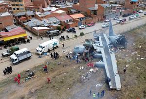 BOLIVIA-EL ALTO-AVION-ACCIDENTE