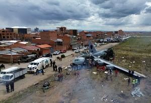 BOLIVIA-EL ALTO-AVION-ACCIDENTE