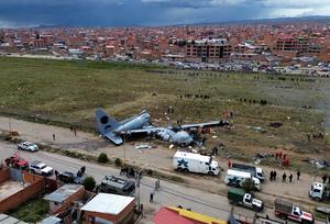 BOLIVIA-EL ALTO-AVION-ACCIDENTE