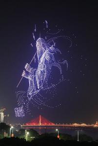 CHINA-JIANGXI-NANCHANG-ESPECTACULO DE DRONES