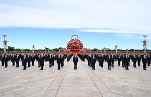 CHINA-BEIJING-LIDERES-DIA DE LOS MARTIRES-CEREMONIA