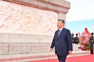 CHINA-BEIJING-LIDERES-DIA DE LOS MARTIRES-CEREMONIA