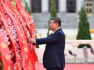 CHINA-BEIJING-LIDERES-DIA DE LOS MARTIRES-CEREMONIA