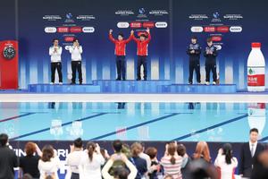 CHINA-BEIJING-CLAVADOS-COPA DEL MUNDO DE WORLD AQUATICS-SUPERFINAL-3M SINCRONIZADO MASCULINO