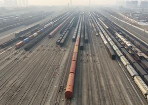 CHINA-HEILONGJIANG-HARBIN-AGRICULTURA DE PRIMAVERA-TREN-TRANSPORTE-MEJORA