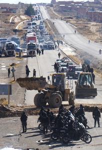BOLIVIA-EL ALTO-BLOQUEOS