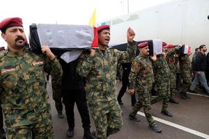 IRAK-BAGDAD-MIEMBROS PARAMILITARES-FUNERAL