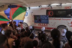 MEDIO ORIENTE-CIUDAD DE GAZA-AUTOBUS DE LOS SUEÑOS