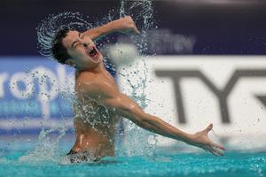 CHINA-XI'AN-NATACION ARTISTICA-COPA DEL MUNDO-INDIVIDUAL LIBRE MASCULINO