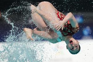 CHINA-XI'AN-NATACION ARTISTICA-COPA DEL MUNDO-DUO LIBRE FEMENINO