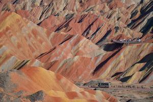 CHINA-GANSU-ZHANGYE-RELIEVE DE DANXIA-TURISMO