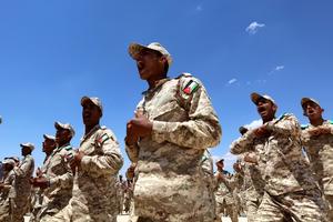 JORDANIA-ZARQA-RECLUTAS DEL SERVICIO NACIONAL-CEREMONIA DE GRADUACION