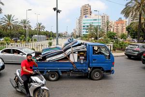 LIBANO-BEIRUT-DESPLAZAMIENTO-AMENAZA DE ATAQUE AEREO ISRAELI