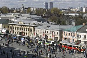 RUSIA-MOSCU-DESFILE DE TRANVIAS-EXPOSICION