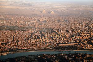 EGIPTO-CAIRO-VISTAS DESDE UN AVION